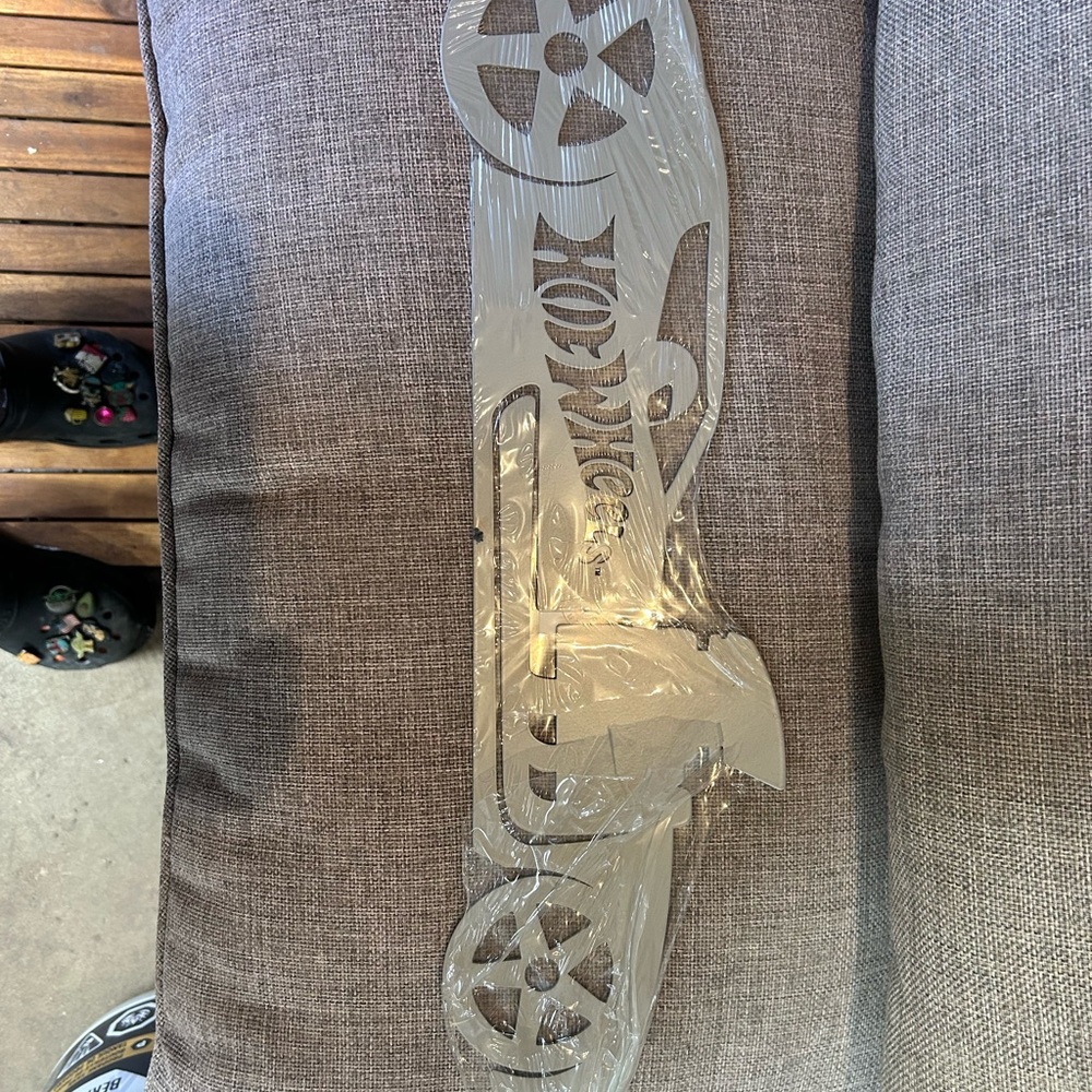 Silver Motorcycle Metal Wall Art